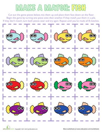 Fish Matching Game Printable